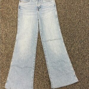 NWT Madewell Women's Size 26 Waist 11"High-Rise Flare Magic Pocket DENIM Pants